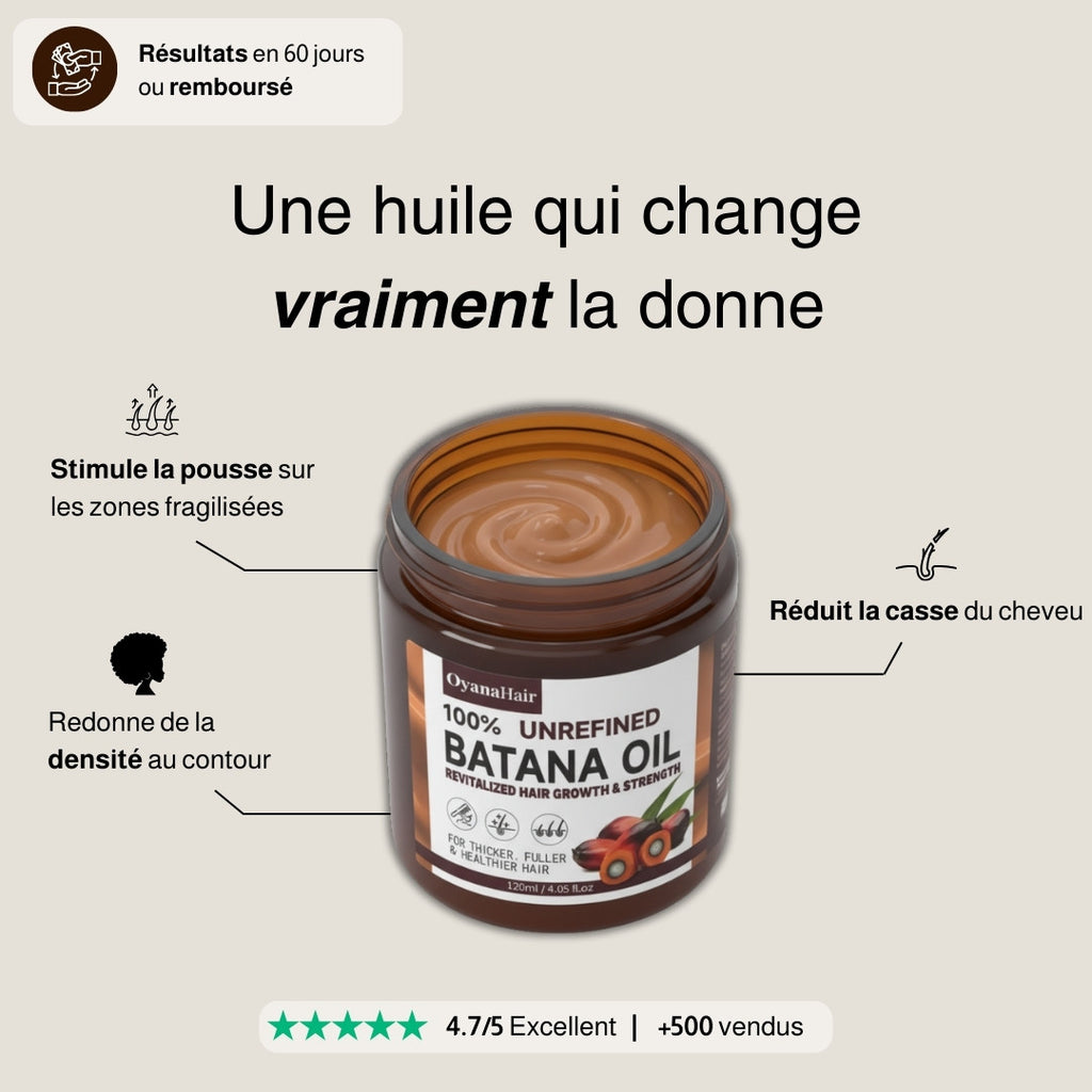 Huile de Batana – Soin Repousse Tempes