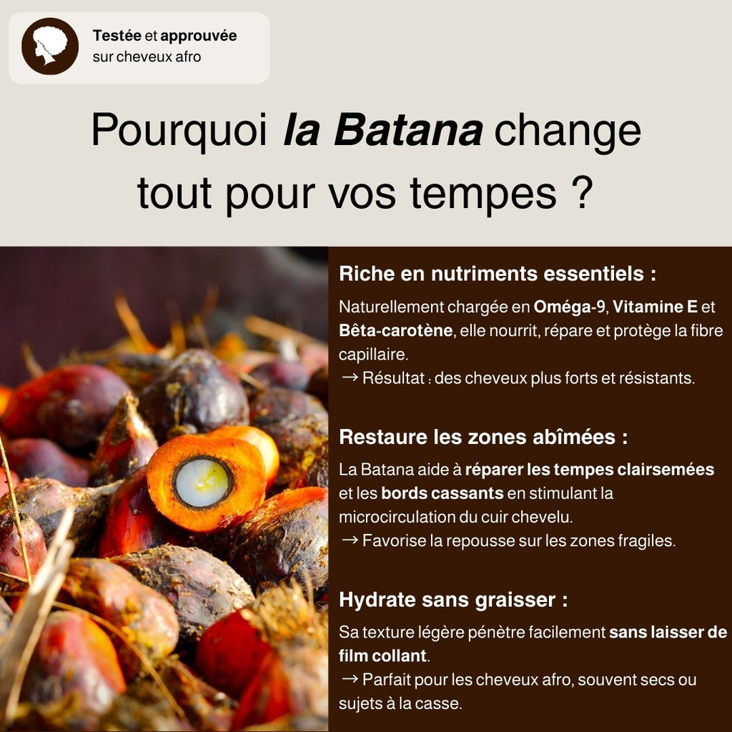 Huile de Batana – Soin Repousse Tempes