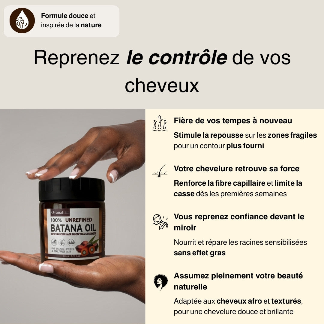 Huile de Batana – Soin Repousse Tempes